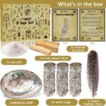 Räucherset Weißer Salbei – 3x Salbeibündel, Palo Santo & Abalone-Muschel | FAMKEEP