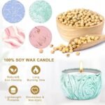 4er Pack Duftkerzen Geschenkset – Aromatherapie Kerzen aus Sojawachs zum Stressabbau | Ldumoduw