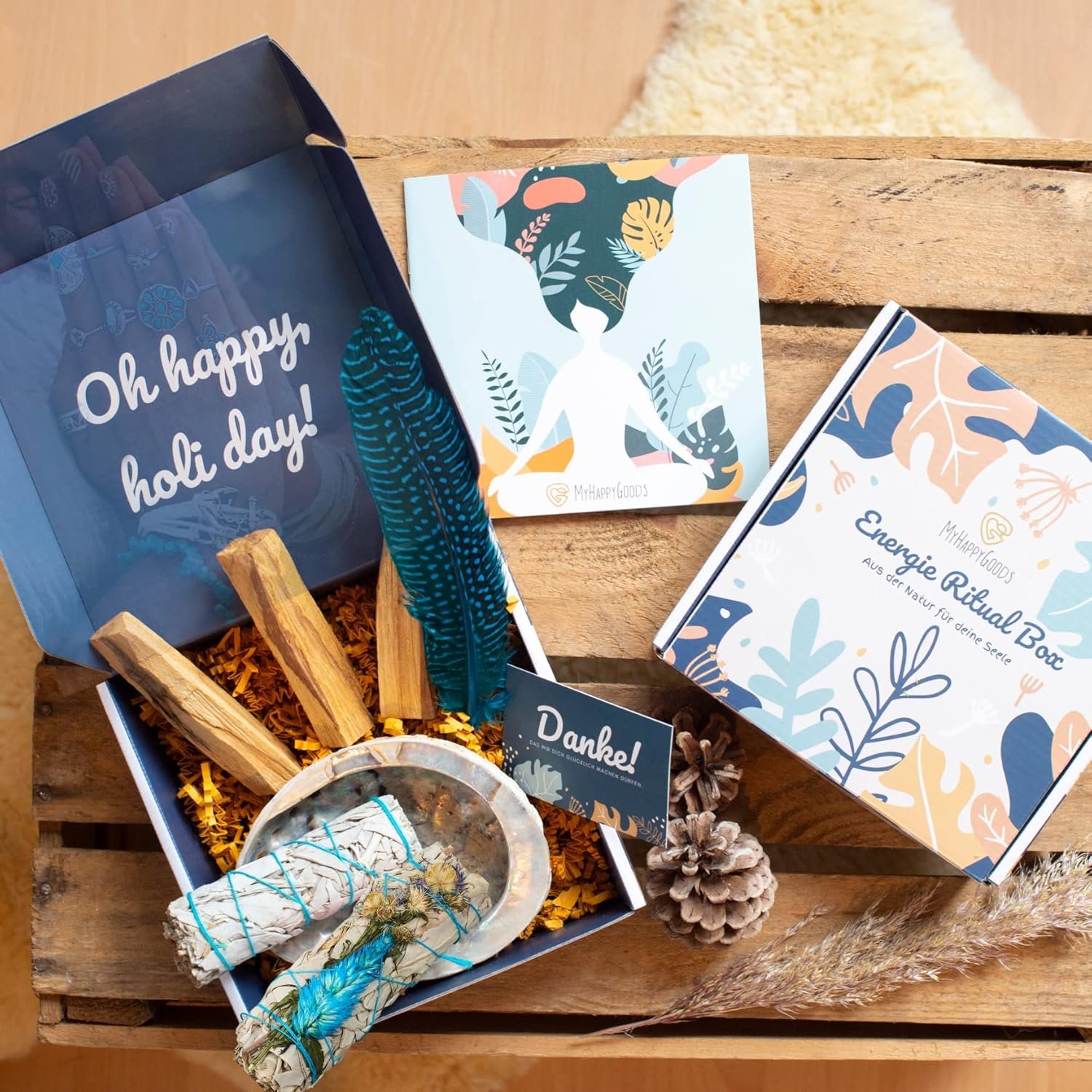 Räucherset Weißer Salbei – inkl. Palo Santo, Muschel & Anleitung | MyHappyGoods