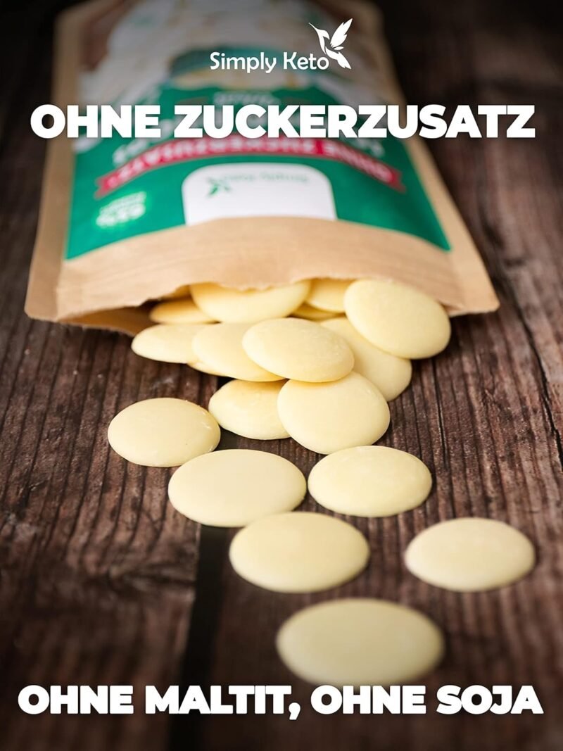200g Weiße Schokodrops ohne Zuckerzusatz | Simply Keto