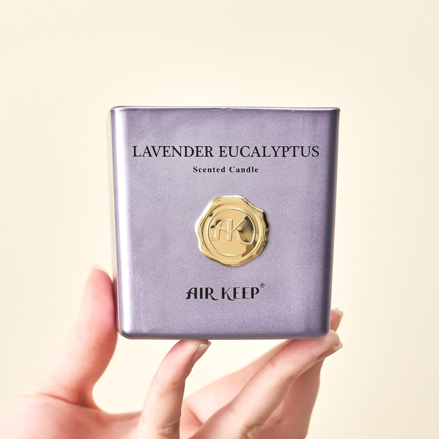 220g Duftkerze Lavender Eucalyptus – Aromatische Kerze mit 46h Brenndauer | Airkeep