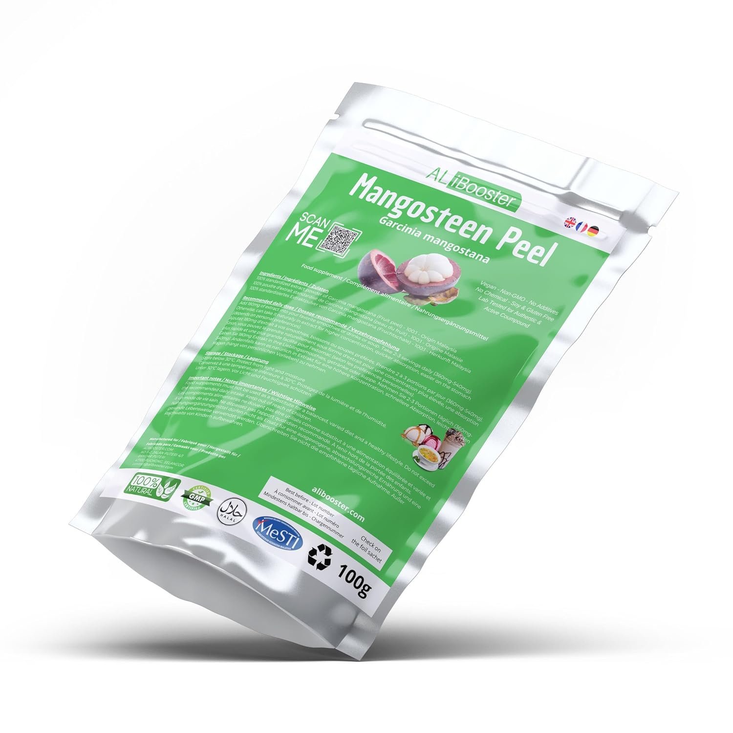 81nLCS-LbNL._SL1500_ 100 g Mangostan Pulver – 100 % naturrein, ohne Zusätze, vielseitig verwendbar | ALIBOOSTER