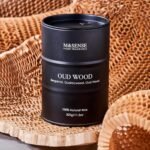 Oud Holz Duftkerze 320g | Natürliche Sojawachskerze mit 70h Brenndauer | M&SENSE