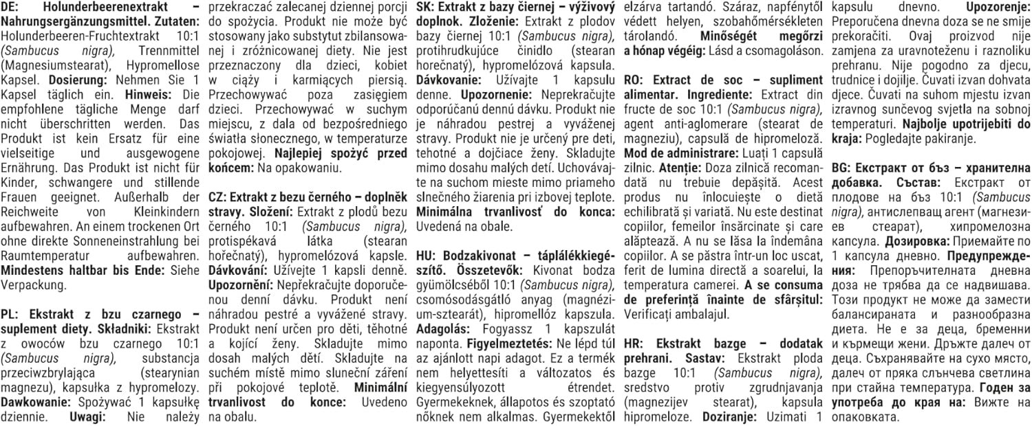 90 Holunderextrakt Kapseln – 10:1 Konzentrat, vegan & hochdosiert | GymBeam