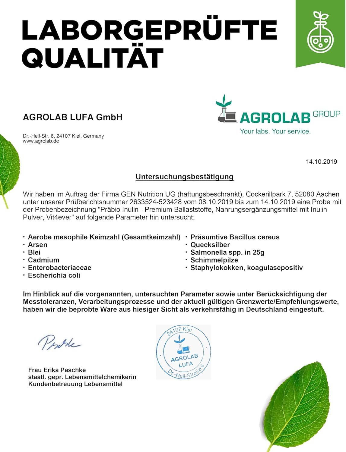 1100g Präbio Inulin Pulver – ballaststoffreich aus Chicorée-Wurzel | Vit4ever