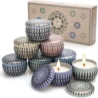 Duftkerzen Geschenkset mit 8 Sojawachskerzen für Frauen