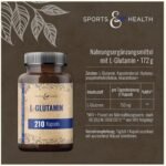 210 L Glutamin Kapseln 750mg – Reines Aminosäure-Supplement | CDF Sports & Health