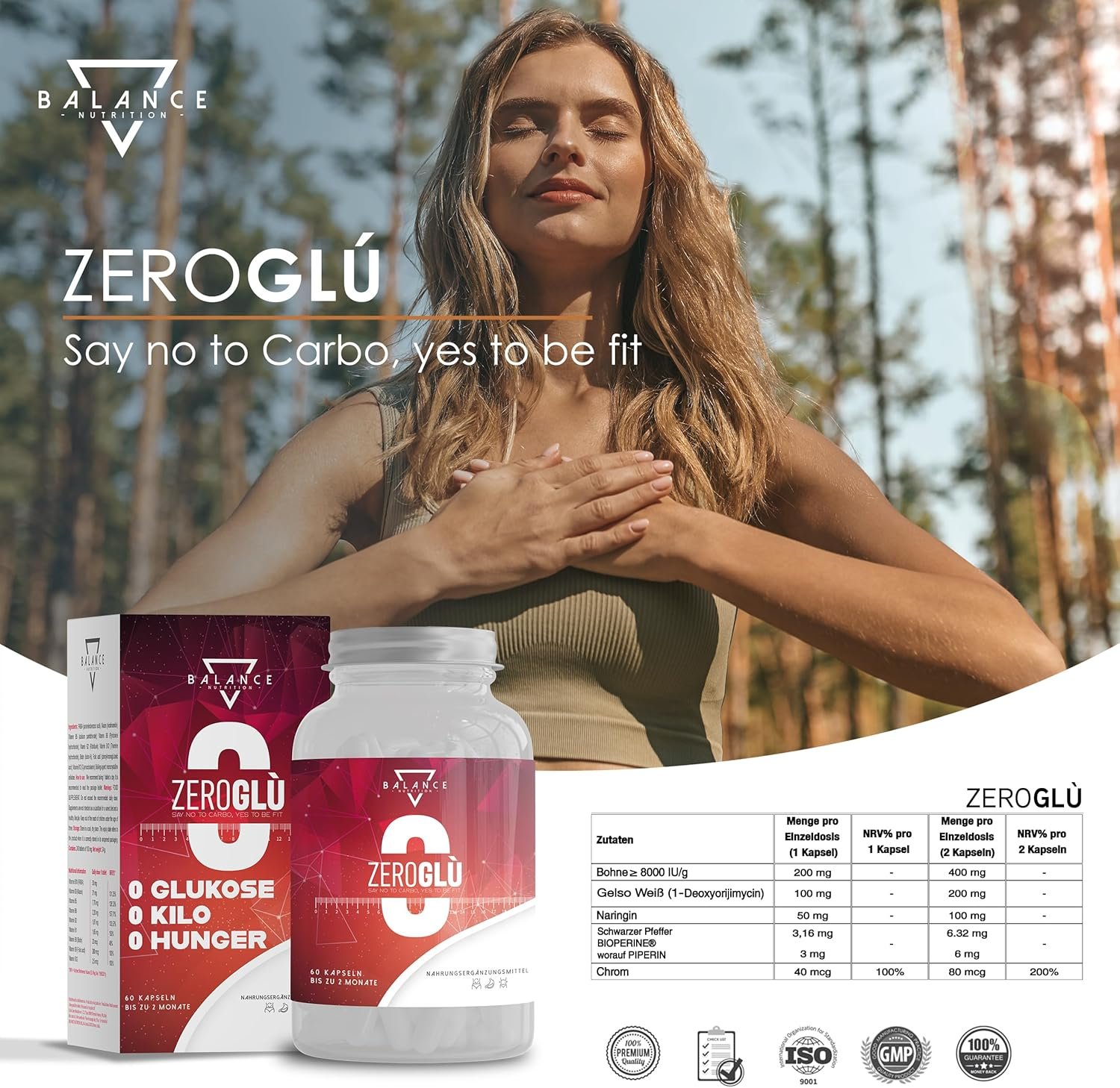 60 Stk. Fettverbrenner Detox Kapseln – Diät & Gewichtskontrolle | Balance Nutrition