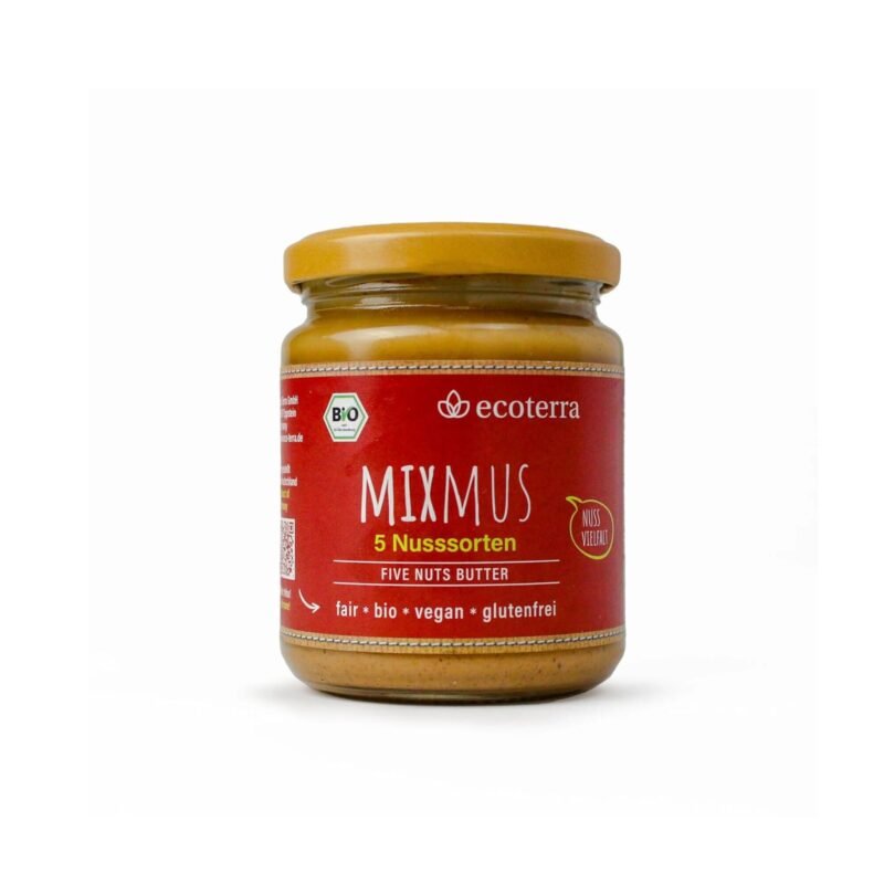 250g Nussmus aus 100% Bio-Nüssen, vegan und fair