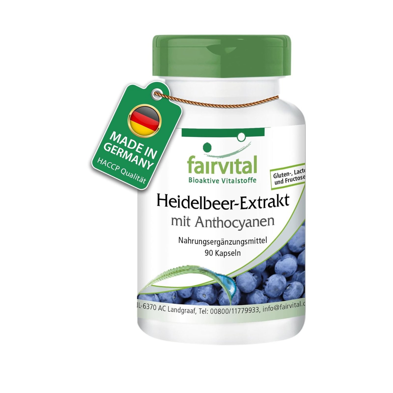 90 heidelbeer extrakt kapseln hochdosiert vegan anthocyane