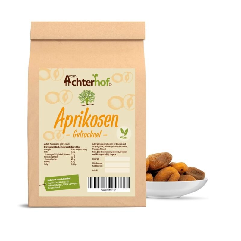 Aprikosen getrocknet 1000g naturbelassen Türkei
