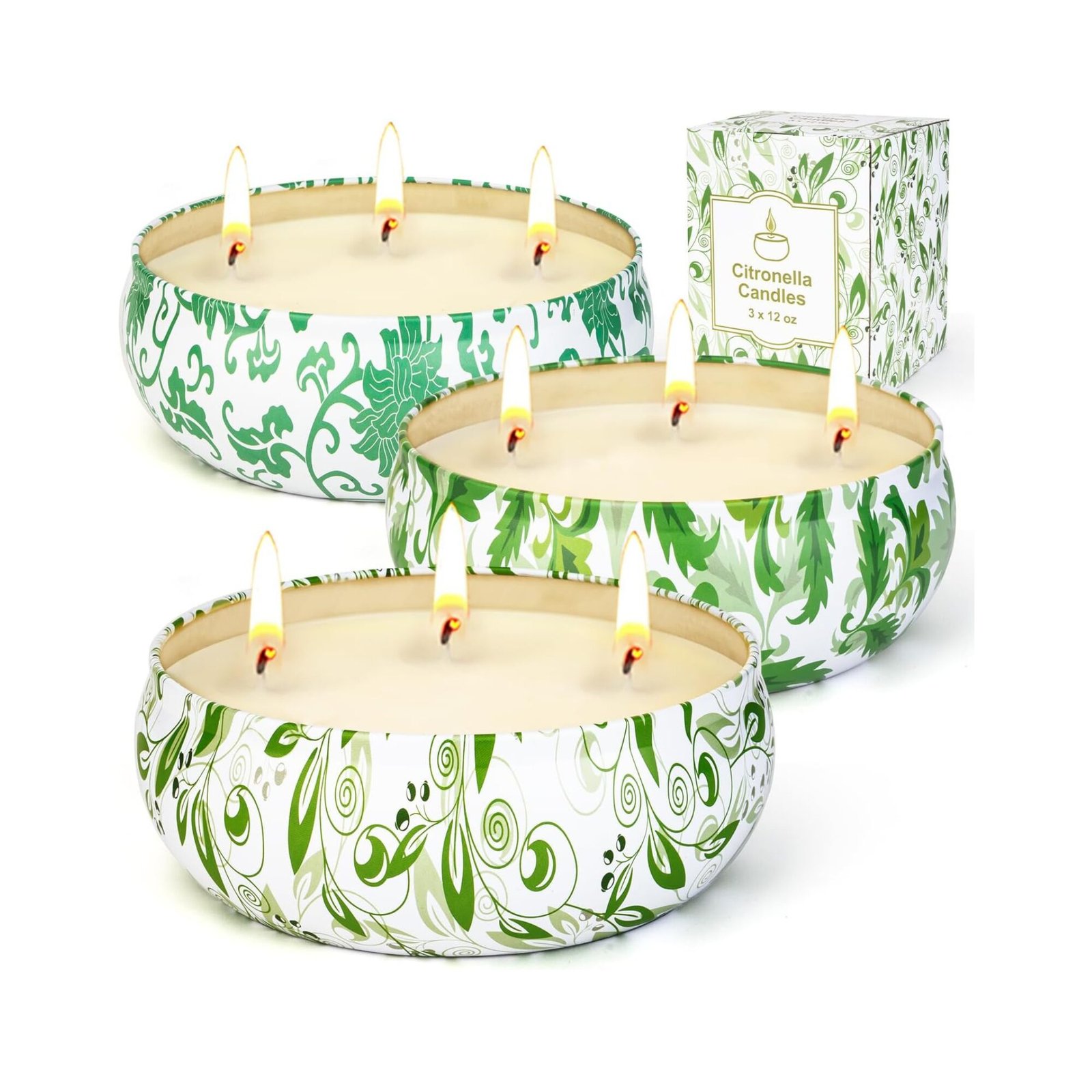 Untitled design (21) Citronella Kerze Outdoor 3x400ml mit 3 Dochten für Garten