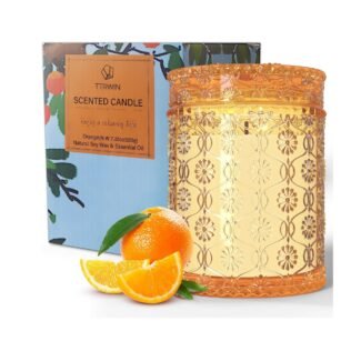 Duftkerze Orange 200g aus Sojawachs mit 50h Brenndauer