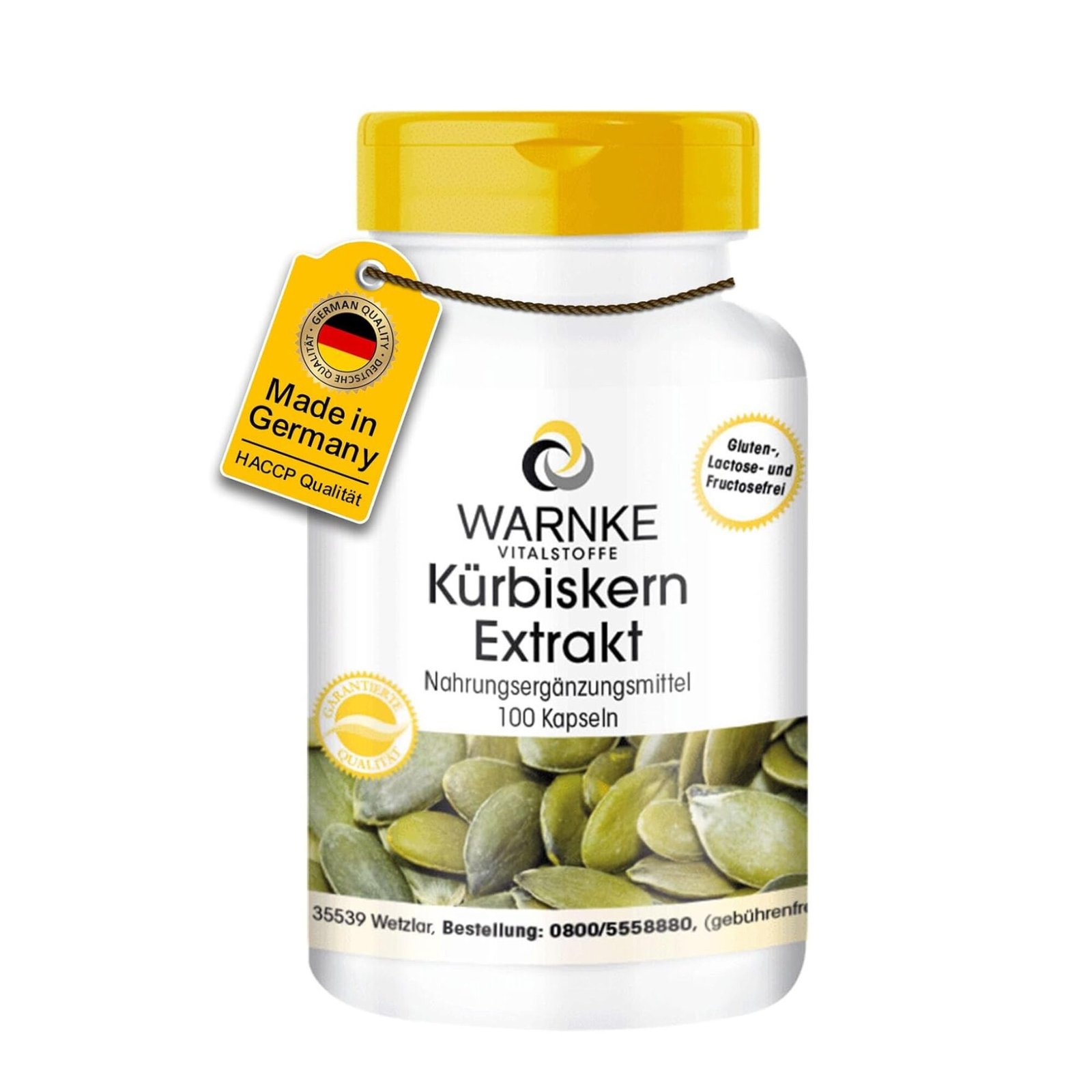 100 kuerbiskernextrakt kapseln 500mg mit selen und vitamin e