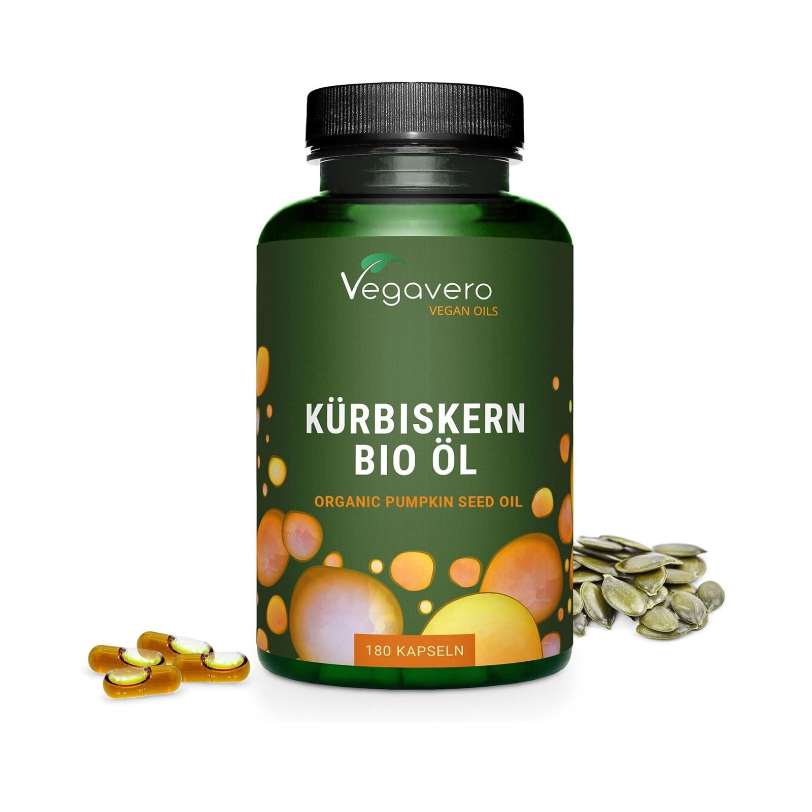 180 kuerbiskernoel kapseln bio kaltgepresst ohne gelatine