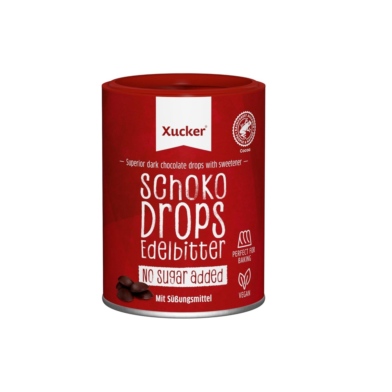 200g Edelbitter Schokodrops vegan mit Xylit