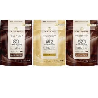 Kuvertüre Callets 3er Pack 1kg Zartbitter Vollmilch Weißschokolade