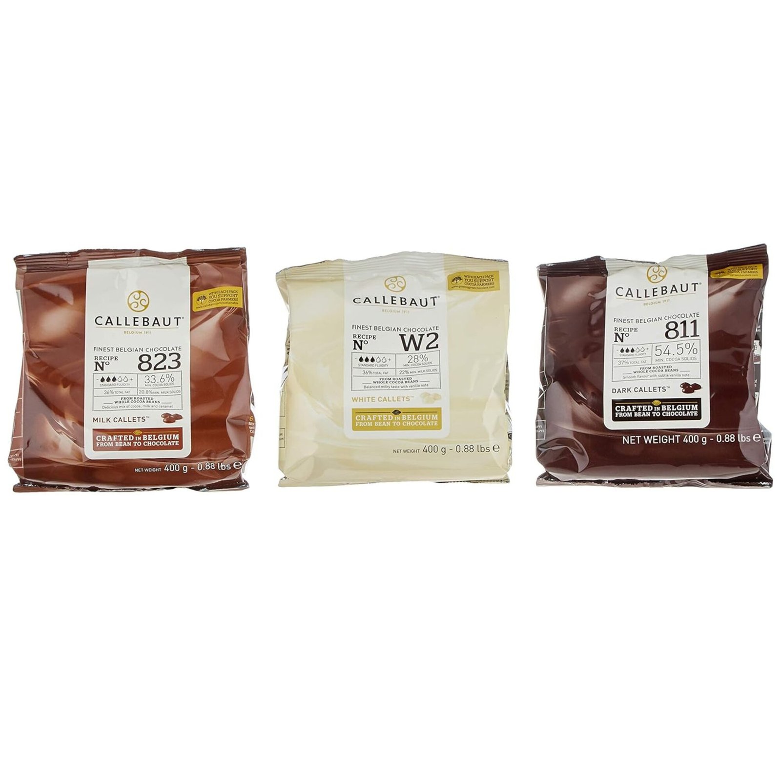 Untitled design (81) 1200g Callebaut Kuvertüre Callets Mix aus drei Sorten Schokolade