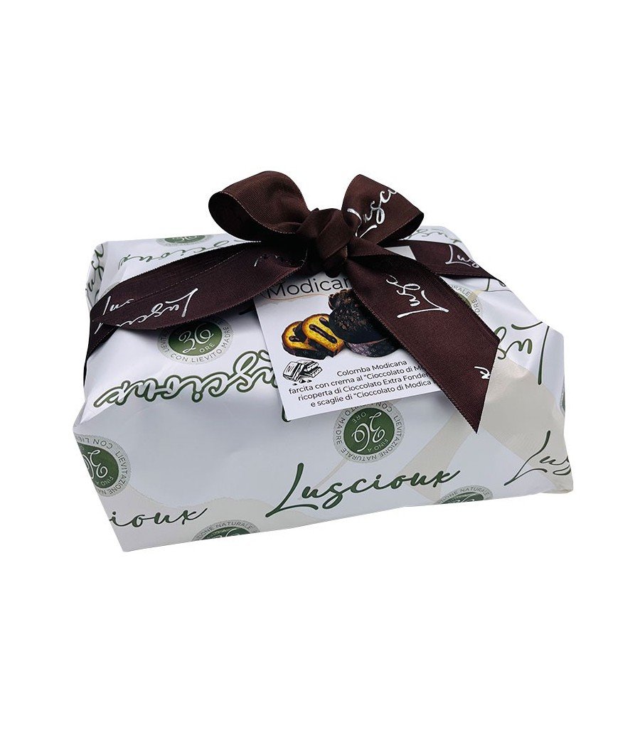 750g Colomba Schokolade mit Modica-Creme & 70 % Glasur | Luscioux La Modicana