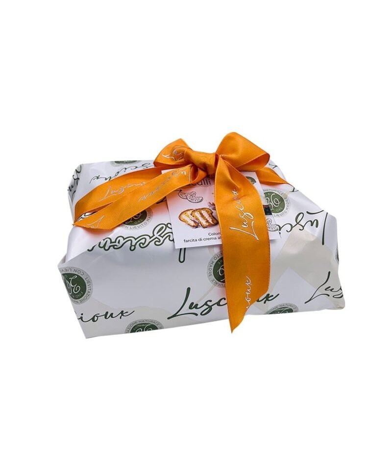 750g Colomba Mandarine mit Ciaculli-Mandarinencreme & weißer Schokolade | Luscioux Ciaculli