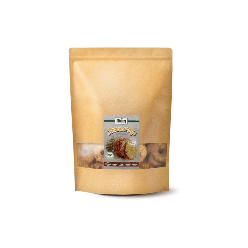 1kg Bio Ananasringe getrocknet ungeschwefelt ohne Zucker