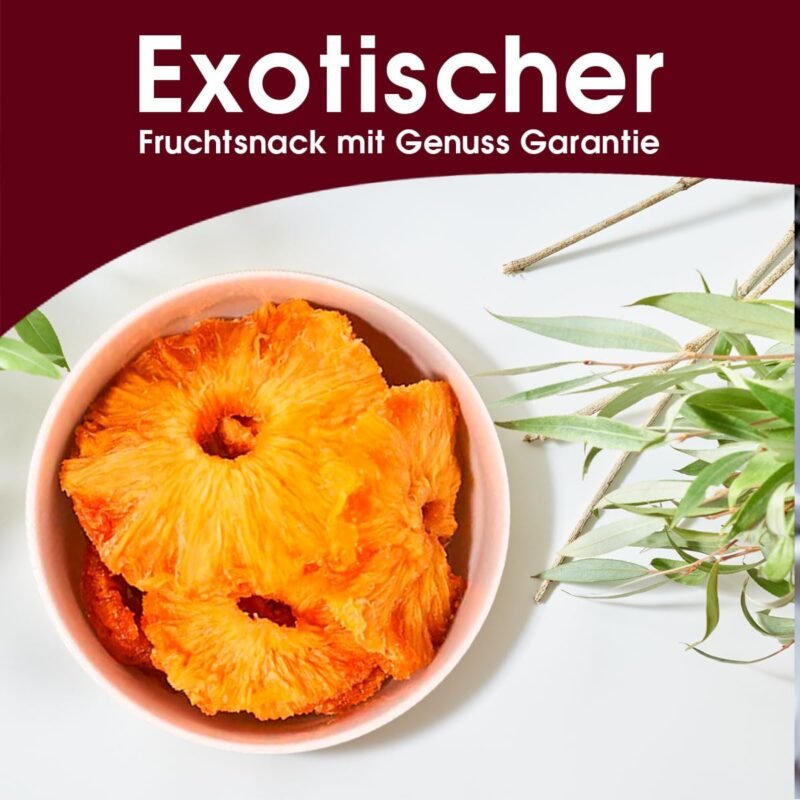 1kg Getrocknete Ananas – Ananasscheiben ohne Zucker, vegan & naturbelassen | Sultan’s Palace