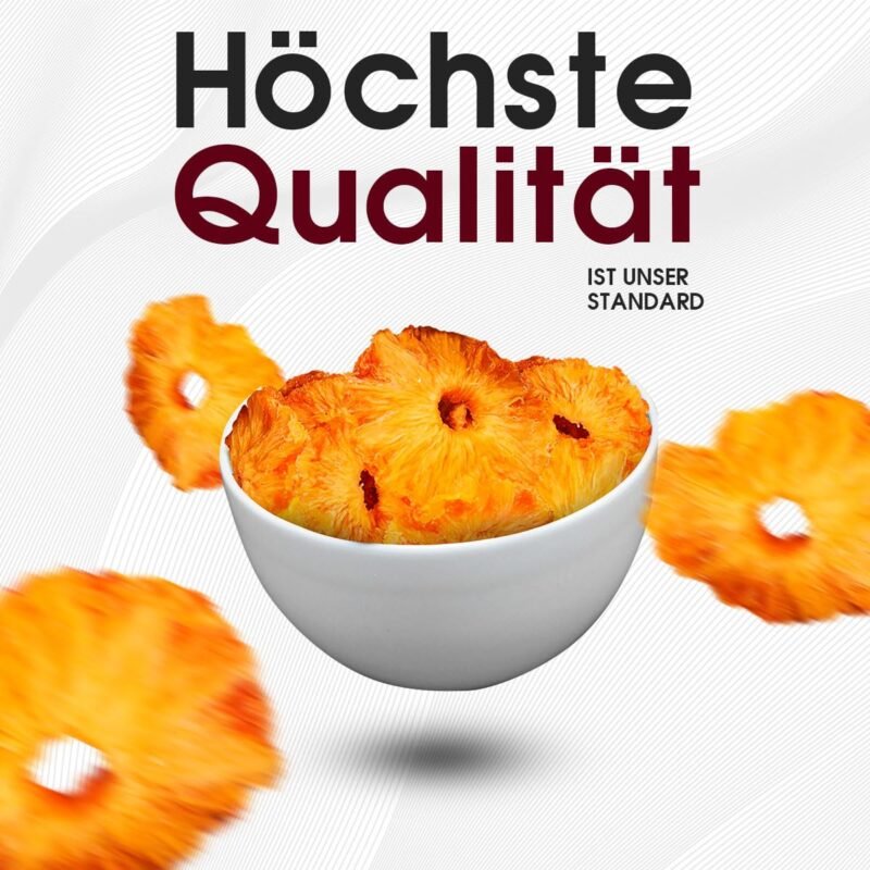 1kg Getrocknete Ananas – Ananasscheiben ohne Zucker, vegan & naturbelassen | Sultan’s Palace