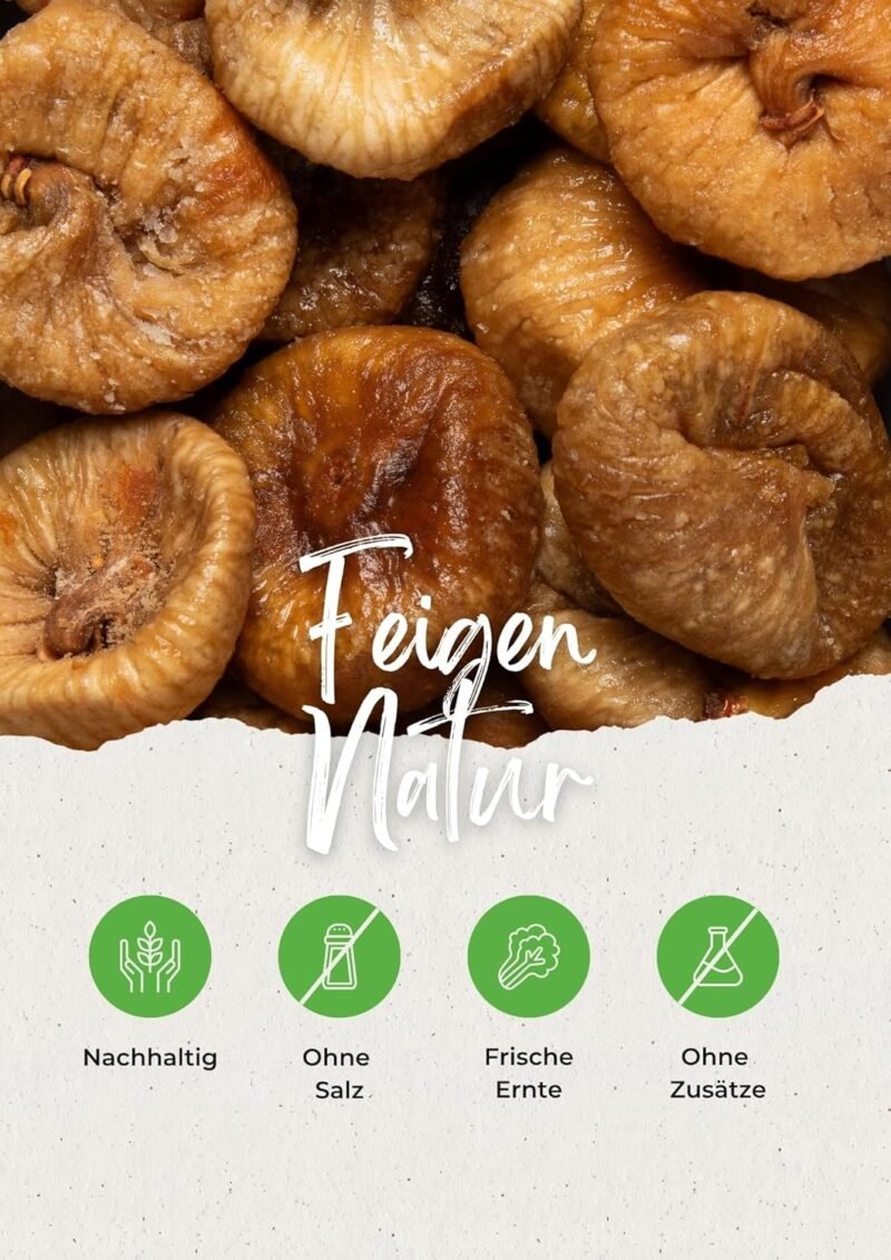1kg Getrocknete Feigen – Süß, saftig & ungeschwefelt | Vitalesia