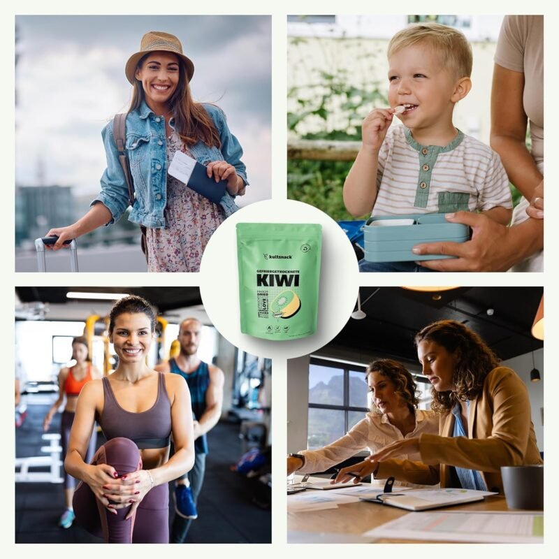 Gefriergetrocknete Kiwi 100 g – Knuspriger Fruchtsnack ohne Zuckerzusatz | Kultsnack