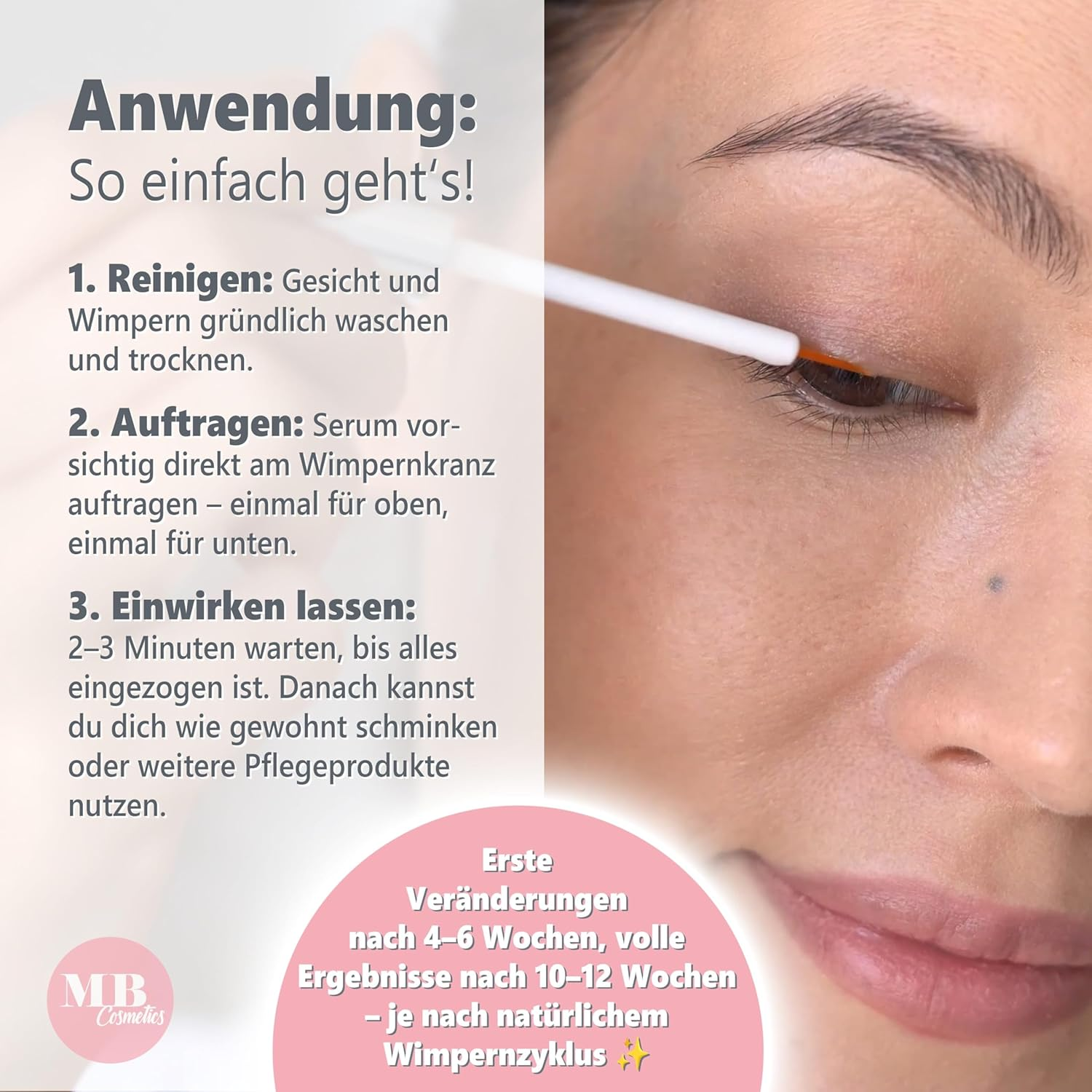 8100c255678792422fcd200485a45cb1.png Wimpernserum ohne Hormone Sensitiv & Vegan 10 ml – Natürliches Wimpernwachstumsserum mit Hyaluron – Medical Beauty Cosmetics