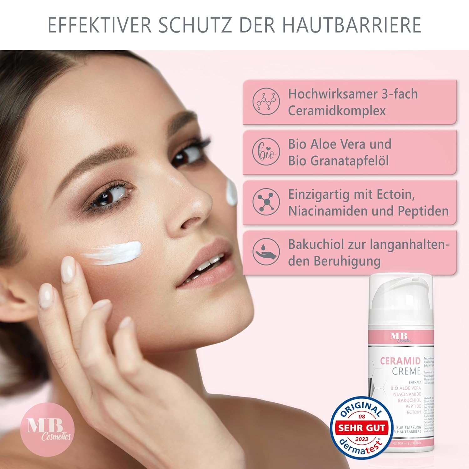 100 ml Ceramidcreme mit 3 essenziellen Ceramiden, Aloe Vera & Bakuchiol – Medical Beauty Cosmetics