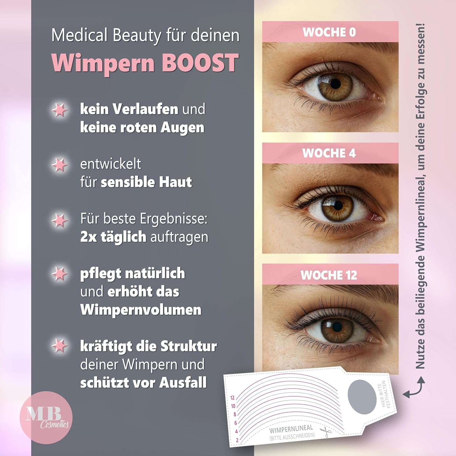 850fcd30b9fc0e8a8d80bf015d07f02b.png Wimpernserum ohne Hormone Sensitiv & Vegan 10 ml – Natürliches Wimpernwachstumsserum mit Hyaluron – Medical Beauty Cosmetics