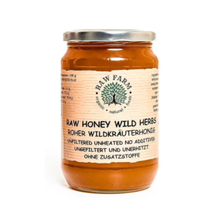900 g Roher Wildkräuterhonig Raw Farm