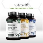 Schwarzer Maca Komplex 180 Kapseln – Mit Zink, Vitamin B6 & B12 – Ginseng & L-Arginin – Hochdosiert – Nutravita