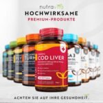 Lebertran 1000 mg 365 Kapseln – Hochwertiges Fischöl – Omega 3 mit EPA & DHA – 1 Jahresvorrat – Nutravita