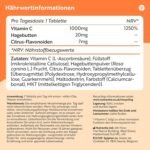 Vitamin C 1000 mg Hochdosiert – Mit Bioflavonoiden aus Bitterorange & Hagebutte – 180 Kapseln – 6 Monatsvorrat – Nutravita