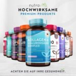 Hyaluronsäure Kollagen Komplex 180 Kapseln – Hochdosierte Beauty-Formel mit Vitaminen für Haut, Haare & Nägel – Nutravita