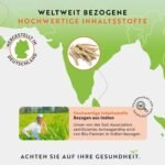 Bio Ashwagandha Kapseln hochdosiert 2100 mg – 240 vegane Kapseln – BIO Qualität – Nutravita