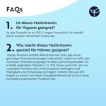 Multivitamine für Männer 180 Tabletten – 25 Vitamine & Mineralien – Mit Maca & Ginseng – 6 Monatsvorrat – Nutravita