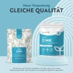 Zink Tabletten 25mg – 400 Vegane Tabletten Hochdosiert – Ohne Zusatzstoffe – Nutravita