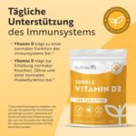 Vitamin D3 2000 I.E. 400 Tabletten – Hochdosiert – Vegetarisch – 1 Jahresvorrat – Nutravita