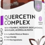 Quercetin Komplex mit Vitamin C – Hochwertige Antioxidantien-Formel – 120 Vegane Kapseln – Nutravita