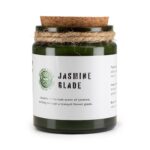 Sojawachs Duftkerze Jasmine Glade – Greenman Woodwick Kerze mit Holzdocht – 9x7 cm – 26h Brenndauer