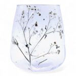 Glas Kerzenhalter Floral Margarita – Vase Kerzenhalter mit Naturdesign aus recyceltem Glas 12x11 cm – Honigbee Glas Kerzenhalter Floral Margarita – Vase Kerzenhalter mit Naturdesign aus recyceltem Glas 12x11 cm