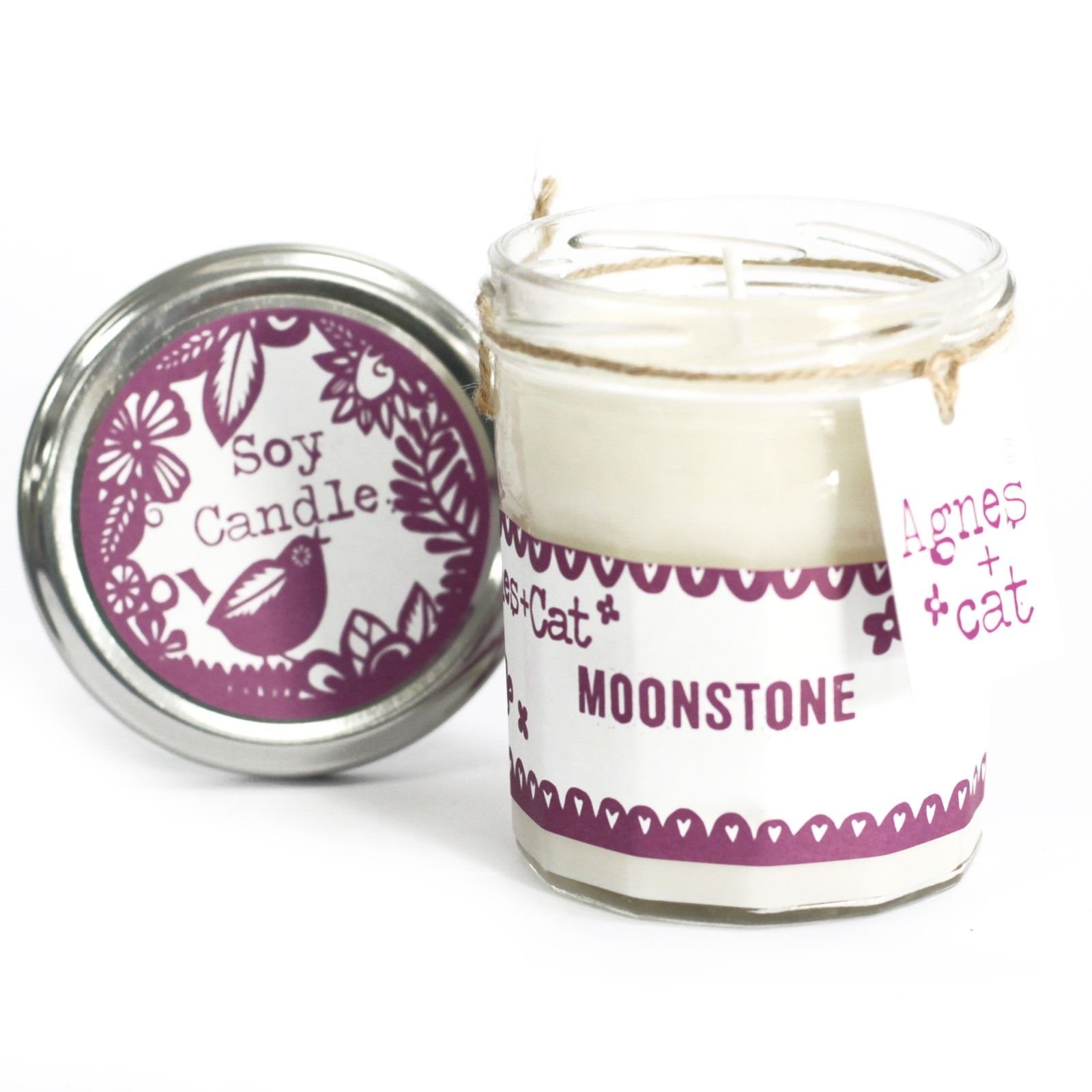 Duftkerze Glas Moonstone – Sojawachs Kerze im Glas 220 ml, sanfter eleganter Duft, lange Brenndauer