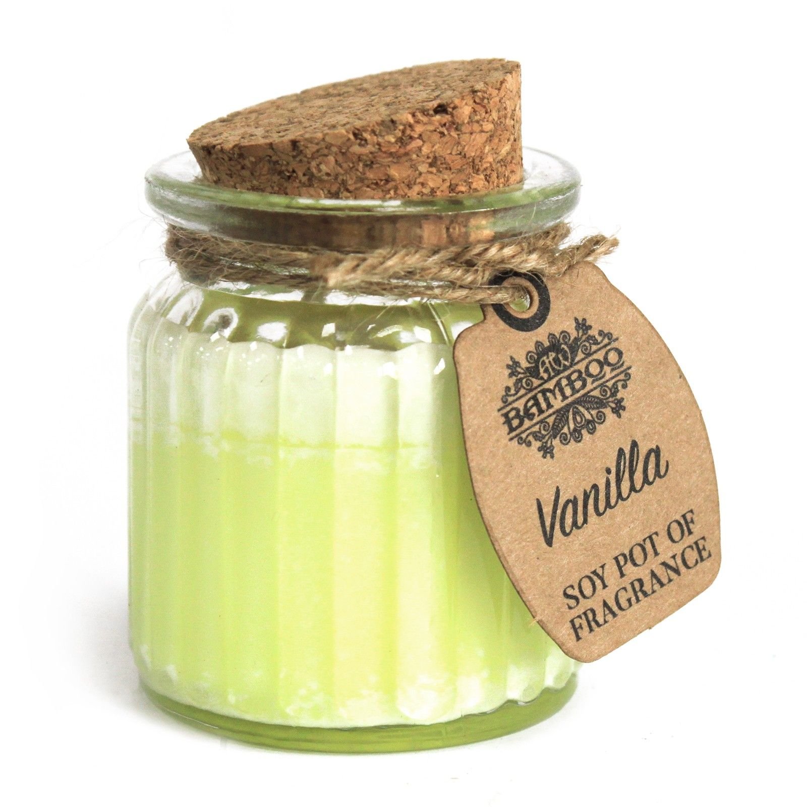 Vanilla Sojawachs Duftkerze im Glas – Natürliche Duftkerze mit Vanille Aroma, 7.5 x 5.5 cm