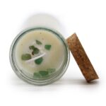 Manifestationskerze Glück – Magic Spell Candle Happiness mit Edelsteinen, 50h, 20 x 5 cm, 280 g