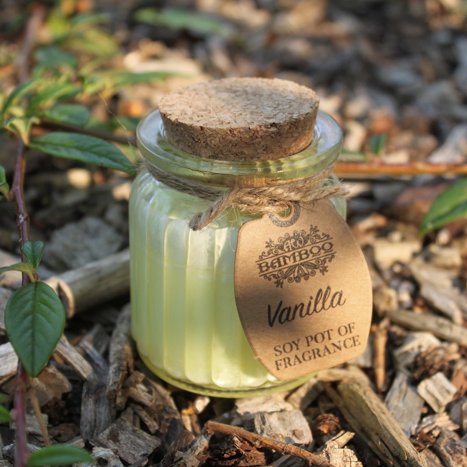 Vanilla Sojawachs Duftkerze im Glas – Natürliche Duftkerze mit Vanille Aroma, 7.5 x 5.5 cm