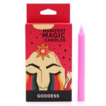 Manifest Magic Candles Pack of 12 Pink Goddess – Spirituelle Ritualkerzen Set für Manifestation & Energie, 16x7.5x2.5 cm