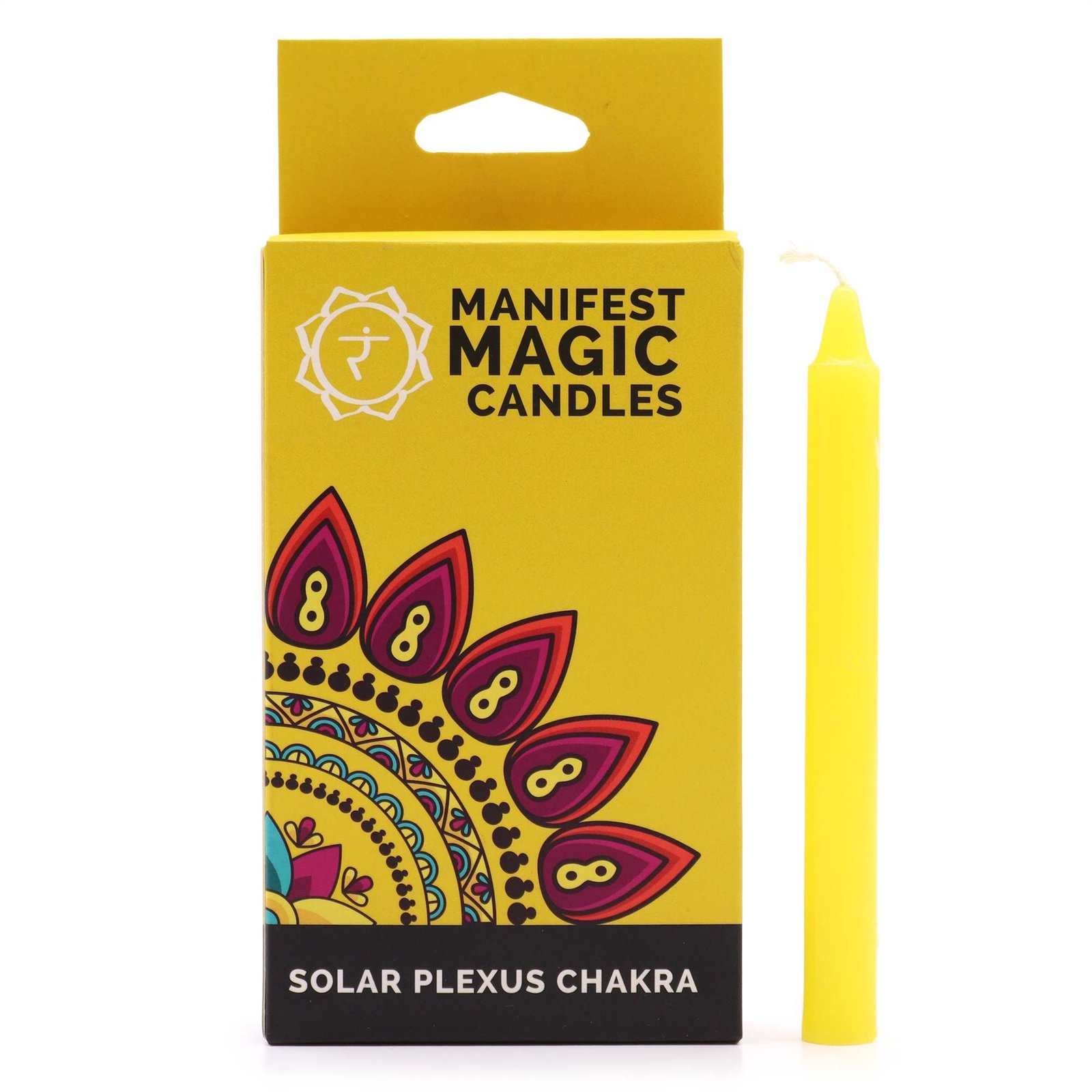 Chakra Kerzen Set Solarplexus gelb – Manifest Magic Kerzen 12er Set für Selbstbewusstsein und Energie